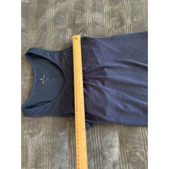 Athleta Gel Mesh Supercharged 2-in-1 Shelf Bra Tank Top Womens XS Blue Racerback - Picture 11 of 14